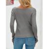 imageImily Bela Womens Boat Neck Shirts Long Sleeve Lightweight Knit Pullover Sweaters Casual Sheer Blouse TopsGrey