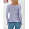 imageImily Bela Womens Boat Neck Shirts Long Sleeve Lightweight Knit Pullover Sweaters Casual Sheer Blouse TopsPurple