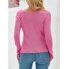 imageImily Bela Womens Boat Neck Shirts Long Sleeve Lightweight Knit Pullover Sweaters Casual Sheer Blouse TopsWine Red