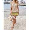 imageImily Bela Womens Crochet Swim Cover Up 2025 Swimsuits V Neck Swimwear Summer Bathing Suit Mesh Mini Dresses Beach ClothesBeige