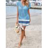 imageImily Bela Womens Crochet Swim Cover Up 2025 Swimsuits V Neck Swimwear Summer Bathing Suit Mesh Mini Dresses Beach ClothesSky Blue