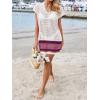 imageImily Bela Womens Crochet Swim Cover Up 2025 Swimsuits V Neck Swimwear Summer Bathing Suit Mesh Mini Dresses Beach ClothesWhite