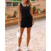imageImily Bela Womens Pajama Sets 2 Piece Sleeveless Summer Pjs Ribbed Knit Tank Top and Shorts Cute Lounge SleepwearBlack