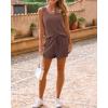 imageImily Bela Womens Pajama Sets 2 Piece Sleeveless Summer Pjs Ribbed Knit Tank Top and Shorts Cute Lounge SleepwearCoffee