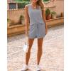 imageImily Bela Womens Pajama Sets 2 Piece Sleeveless Summer Pjs Ribbed Knit Tank Top and Shorts Cute Lounge SleepwearGrey