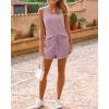 imageImily Bela Womens Pajama Sets 2 Piece Sleeveless Summer Pjs Ribbed Knit Tank Top and Shorts Cute Lounge SleepwearLight Pink