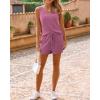 imageImily Bela Womens Pajama Sets 2 Piece Sleeveless Summer Pjs Ribbed Knit Tank Top and Shorts Cute Lounge SleepwearPink