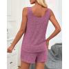 imageImily Bela Womens Pajama Sets 2 Piece Sleeveless Summer Pjs Ribbed Knit Tank Top and Shorts Cute Lounge SleepwearPink