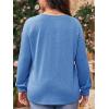 imageImily Bela Womens Plus Size Shirts Long Sleeve Dressy Casual Tops Blouses Fashion Pleated TunicsBlue