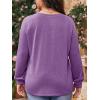 imageImily Bela Womens Plus Size Shirts Long Sleeve Dressy Casual Tops Blouses Fashion Pleated TunicsPurple