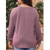 imageImily Bela Womens Plus Size Shirts Long Sleeve Dressy Casual Tops Blouses Fashion Pleated TunicsPurplered