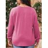 imageImily Bela Womens Plus Size Shirts Long Sleeve Dressy Casual Tops Blouses Fashion Pleated TunicsRose Red