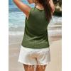 imageImily Bela Womens Sleeveless Sweater Vest Casual Crewneck Loose Fit Knit Tank Tops Lightweight Trendy Summer Ribbed PulloverArmy Green