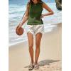 imageImily Bela Womens Sleeveless Sweater Vest Casual Crewneck Loose Fit Knit Tank Tops Lightweight Trendy Summer Ribbed PulloverArmy Green