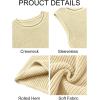 imageImily Bela Womens Sleeveless Sweater Vest Casual Crewneck Loose Fit Knit Tank Tops Lightweight Trendy Summer Ribbed PulloverBeige