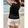imageImily Bela Womens Sleeveless Sweater Vest Casual Crewneck Loose Fit Knit Tank Tops Lightweight Trendy Summer Ribbed PulloverBlack