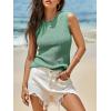 imageImily Bela Womens Sleeveless Sweater Vest Casual Crewneck Loose Fit Knit Tank Tops Lightweight Trendy Summer Ribbed PulloverGreen