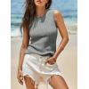 imageImily Bela Womens Sleeveless Sweater Vest Casual Crewneck Loose Fit Knit Tank Tops Lightweight Trendy Summer Ribbed PulloverGrey