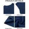 imageImily Bela Womens Sleeveless Sweater Vest Casual Crewneck Loose Fit Knit Tank Tops Lightweight Trendy Summer Ribbed PulloverNavy