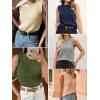 imageImily Bela Womens Sleeveless Sweater Vest Casual Crewneck Loose Fit Knit Tank Tops Lightweight Trendy Summer Ribbed PulloverWhite