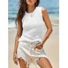 imageImily Bela Womens Sleeveless Sweater Vest Casual Crewneck Loose Fit Knit Tank Tops Lightweight Trendy Summer Ribbed PulloverWhite