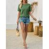 imageImily Bela Womens Summer Short Sleeve Sweater Dressy Casual Crew Neck Knit Tops Fashion Pullover ShirtsArmy Green
