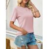 imageImily Bela Womens Summer Short Sleeve Sweater Dressy Casual Crew Neck Knit Tops Fashion Pullover ShirtsLight Pink