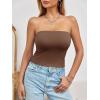 imageImily Bela Womens Summer Tube Tops Strapless No Pad Clubwear Y2K Going Out Stretchy Basic Casual Cami TopsBrown