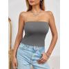 imageImily Bela Womens Summer Tube Tops Strapless No Pad Clubwear Y2K Going Out Stretchy Basic Casual Cami TopsDark Grey