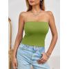 imageImily Bela Womens Summer Tube Tops Strapless No Pad Clubwear Y2K Going Out Stretchy Basic Casual Cami TopsOlive Green