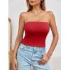 imageImily Bela Womens Summer Tube Tops Strapless No Pad Clubwear Y2K Going Out Stretchy Basic Casual Cami TopsRed