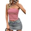 imageImily Bela Womens Summer Tube Tops Strapless No Pad Clubwear Y2K Going Out Stretchy Basic Casual Cami TopsRed Striped
