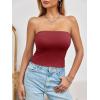 imageImily Bela Womens Summer Tube Tops Strapless No Pad Clubwear Y2K Going Out Stretchy Basic Casual Cami TopsWine Red