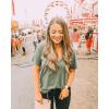 imageImily Bela Womens V Neck T Shirts Lightweight Short Sleeve Tops Casual Basic Tees Trendy Summer Tshirt Loose Fit 2025Army Green