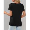 imageImily Bela Womens V Neck T Shirts Lightweight Short Sleeve Tops Casual Basic Tees Trendy Summer Tshirt Loose Fit 2025Black