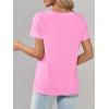 imageImily Bela Womens V Neck T Shirts Lightweight Short Sleeve Tops Casual Basic Tees Trendy Summer Tshirt Loose Fit 2025Pink