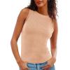 imageImily Bela Womens Sleeveless Sweater Vest Casual Crewneck Loose Fit Knit Tank Tops Lightweight Trendy Summer Ribbed PulloverPink