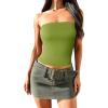 imageImily Bela Womens Summer Tube Tops Strapless No Pad Clubwear Y2K Going Out Stretchy Basic Casual Cami TopsOlive Green