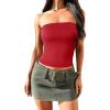 imageImily Bela Womens Summer Tube Tops Strapless No Pad Clubwear Y2K Going Out Stretchy Basic Casual Cami TopsRed