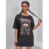 imageImily Bela Womens Nashville Oversized T Shirts Country Concert Outfits Hollow Out Guitar Graphic Tees Vintage TopsBlack