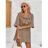 imageImily Bela Womens Nashville Oversized T Shirts Country Concert Outfits Hollow Out Guitar Graphic Tees Vintage TopsBrown