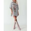imageImily Bela Womens Nashville Oversized T Shirts Country Concert Outfits Hollow Out Guitar Graphic Tees Vintage TopsGrey