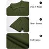 imageImily Bela Womens Polo V Neck Pullovers Lightweight Short Sleeve Cable Knit Sweater Business Casual Summer Tops 2025Army Green