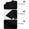 imageImily Bela Womens Polo V Neck Pullovers Lightweight Short Sleeve Cable Knit Sweater Business Casual Summer Tops 2025Black