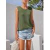 imageImily Bela Womens Sleeveless Sweater Vest 2025 Casual Summer Crew Neck Knit Sweater Lightweight Pullover Tank TopArmy Green