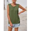 imageImily Bela Womens Sleeveless Sweater Vest 2025 Casual Summer Crew Neck Knit Sweater Lightweight Pullover Tank TopArmy Green