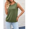 imageImily Bela Womens Sleeveless Sweater Vest 2025 Casual Summer Crew Neck Knit Sweater Lightweight Pullover Tank TopArmy Green