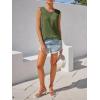 imageImily Bela Womens Sleeveless Sweater Vest 2025 Casual Summer Crew Neck Knit Sweater Lightweight Pullover Tank TopArmy Green