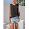 imageImily Bela Womens Sleeveless Sweater Vest 2025 Casual Summer Crew Neck Knit Sweater Lightweight Pullover Tank TopBlack