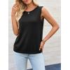 imageImily Bela Womens Sleeveless Sweater Vest 2025 Casual Summer Crew Neck Knit Sweater Lightweight Pullover Tank TopBlack